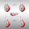 Service Caster 5 Inch 316SS Red Polyurethane Wheel Swivel 3/8 Inch Threaded Stem Caster Set SCC-SS316TS20S514-PPUB-RED-381615-4 - alternate 3